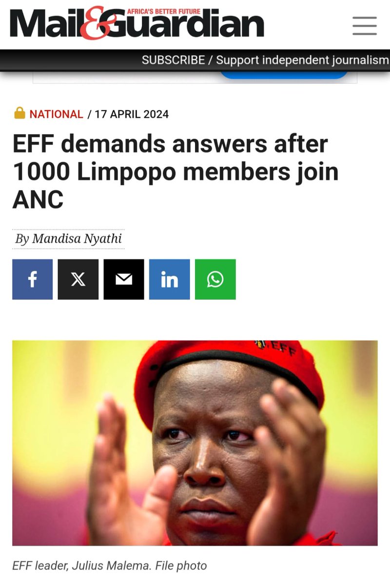 setjama's tweet photo. So @Julius_S_Malema after showing members Middle Finger You thought they Gona Stuck with You?
You said You gonna give ANC VOTES if It doesn't Reach 50% and You want People to just wait for that Embarrassment? You could have said it better 🤣🤣 @EFFSouthAfrica https://t.co/h5mrnkxmAE