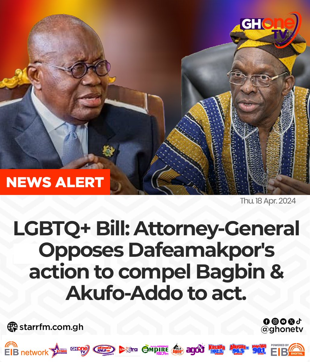 LGBTQ+ bill: AG opposes Dafeamakpor’s action to compel Bagbin, Akufo-Addo to act...
#empirefm