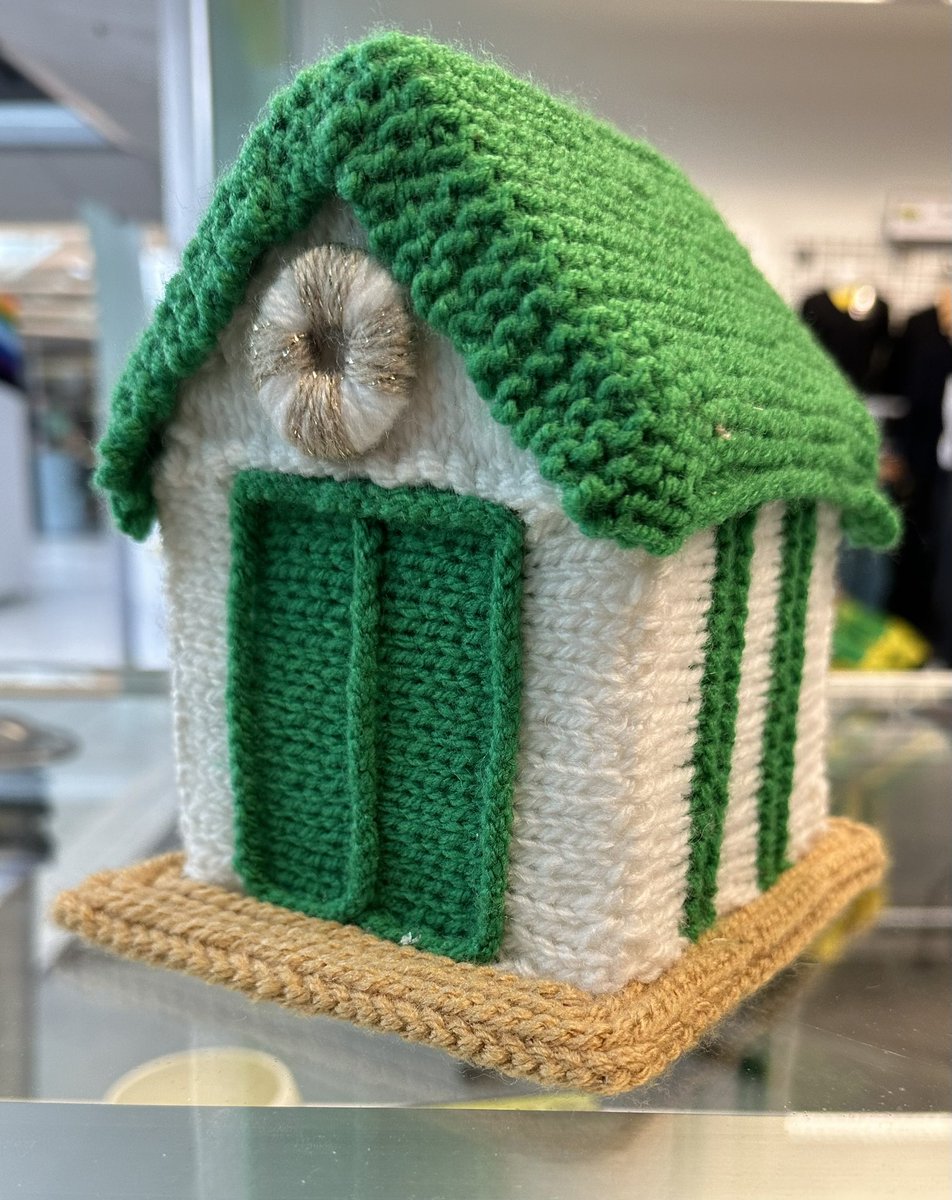 Always wanted a beach hut…. Luckily this is in my price range! Items like this are for sale at Margaret’s collection of amazing knitted sculptures at @TheForumNorwich - Go and see it if you can
