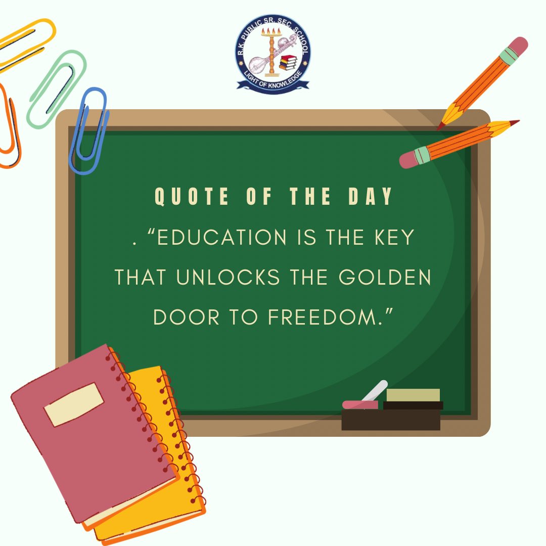 Quote of the day 

R.K. Public Sr. Sec. School.
Admissions open 2024-2025

Contact : 9521111514
Email : rkpsjodhpur@gmail.com

#education  #rkpublicschool  #rkpublicschooljodhpur #educationmatters #careercounseling #careergoals #careeropportunities #careermotivation