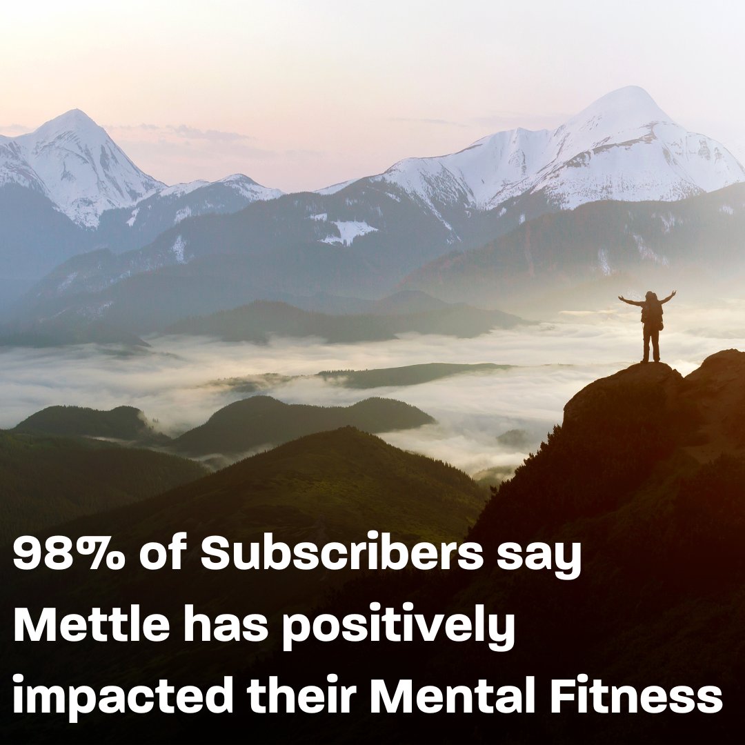 98% of Mettle subscribers voted our tools 4/5 or 5/5!

Join our growing community of men going from strength to strength and let us know if you agree linktr.ee/mettleapp

#mentalhealth #mentalfitness #mentalwellness #mentalwellbeing #mindhacking #breathwork #meditation #men