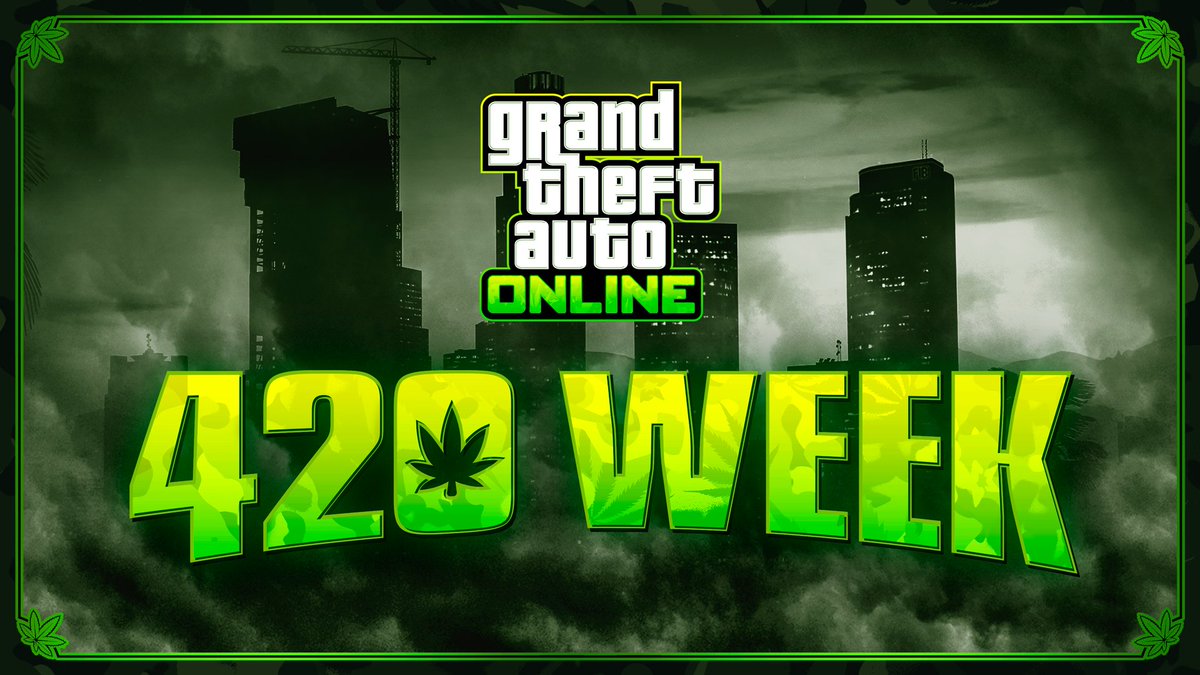 Celebrate 4/20 in GTA Online this week, with bonuses on Short Trips and Biker Business Sales. Plus, get 2X GTA$ for supplying Street Dealers, keep it green by accessorizing with 4/20-themed freebies, and more: rsg.ms/3558947