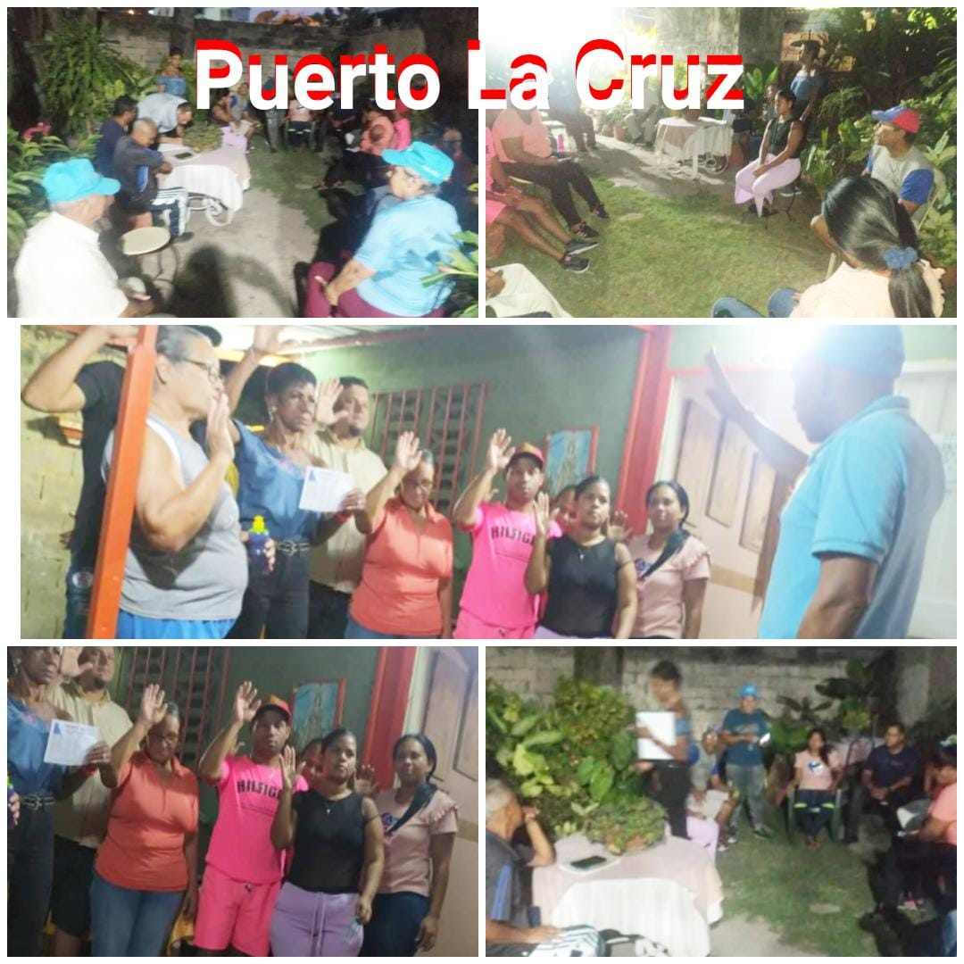 En un ambiente lleno de esperanza, se llevó a cabo la juramentación del Comandito 'Los Buenos Somos Más' con María Corina Machado en el barrio Piñerua de Puerto la Cruz, municipio Sotillo del estado Anzoátegui.
