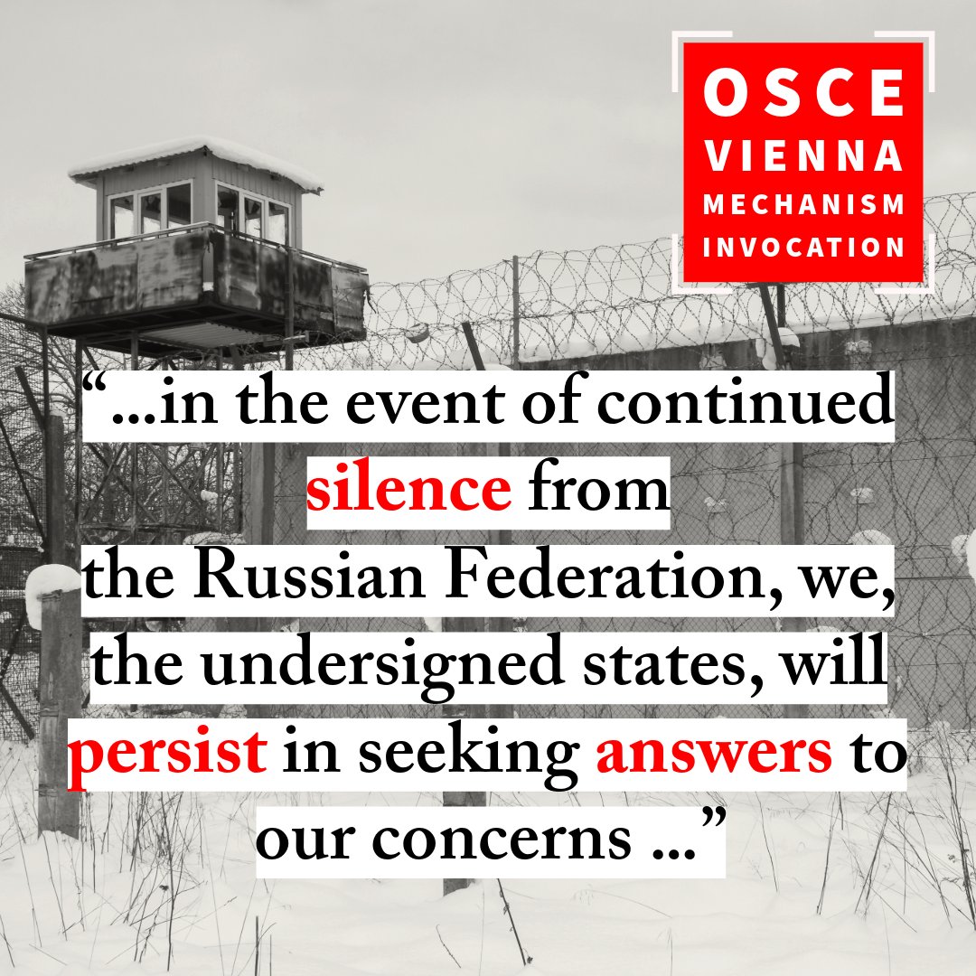 On March 22, 🇱🇺 together with 40 @osce member states invoked #ViennaMechanism - no answer so far from 🇷🇺 to the raised questions on arbitrary or unjust arrests and detentions, targeting of political opposition members, torture and mistreatment in detention facilities and prisons.