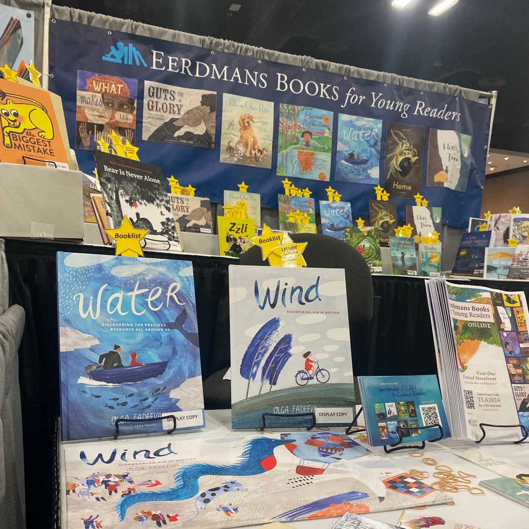 If you're at TLA and haven't visited us yet, what are you waiting for? 🙂 Stop by Eerdmans booth #2532, see Courtney, and take a look at our Fall 2024 previews and Spring 2024 stars! #tla #txla2024 #texaslibrarians #librarians #texaslibraryassociation