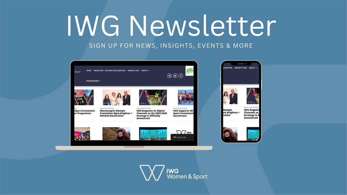 Have you signed up to the @IWGWomenSport Newsletter? Discover the latest news from IWG and across the global network, hear about upcoming events, and access the latest research and insights on gender equity in sport and physical activity. Sign up now: eepurl.com/iFpyaY