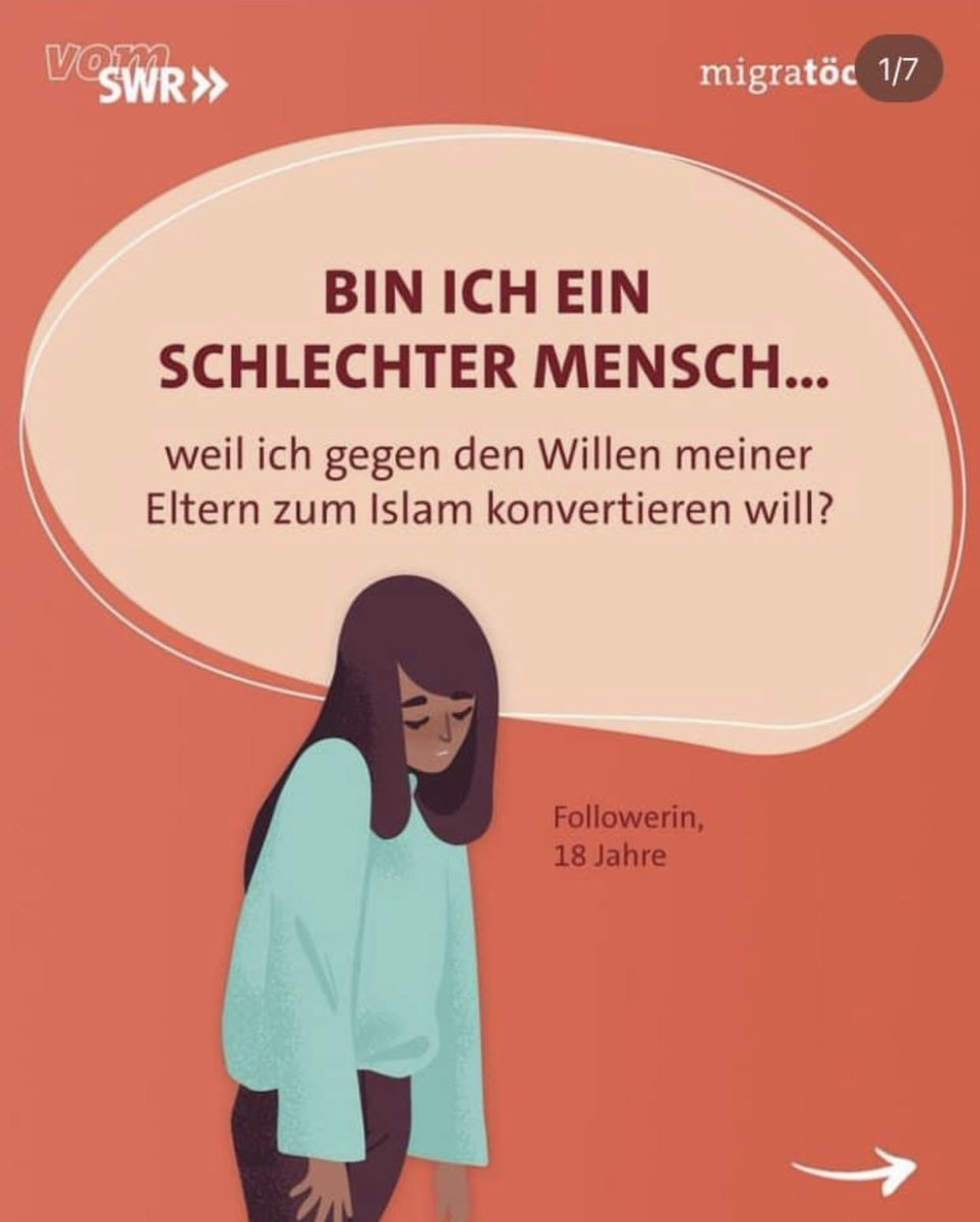 Fragt doch besser mal, wie das ist wenn man den Islam als 18-jähriges Mädchen verlassen möchte, ihr Spasten vom SWR.