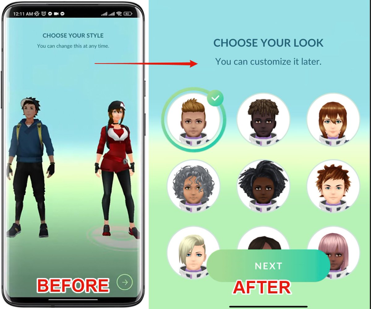 The @PokemonGoApp removed gender from all Pokemon Go! players yesterday in a sweeping change that left fans at @PokemonGOHubNet furious. I took a look at the character creator myself. Gender is GONE, replaced by a hodgepodge of androgynous options. Nothing can be too feminine