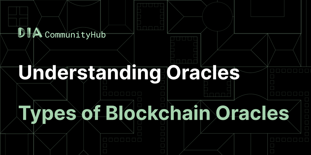 🔮 Understanding Oracles: Types of Oracles Continuing our deep dive series into oracles, this thread looks into the common blockchain oracle types based on their varying functionality and application. 🧵1/