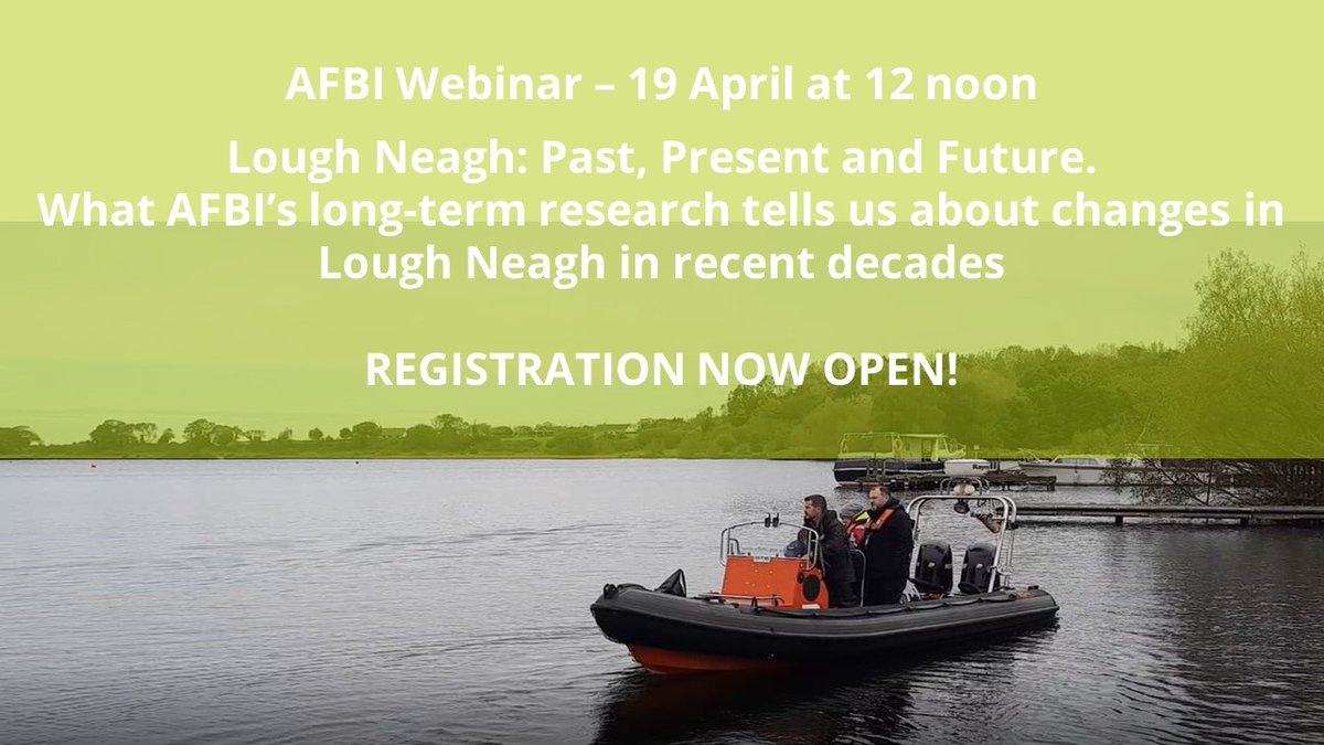 Still time to register for the @afbi_ni Webinar - Lough Neagh: Past, Present and Future. What AFBI's long-term research tells us about changes in Lough Neagh in recent decades, taking place TOMORROW Friday 19 April at 12 Noon bit.ly/4aSjDlg #AFBIScience #AFBIResearch