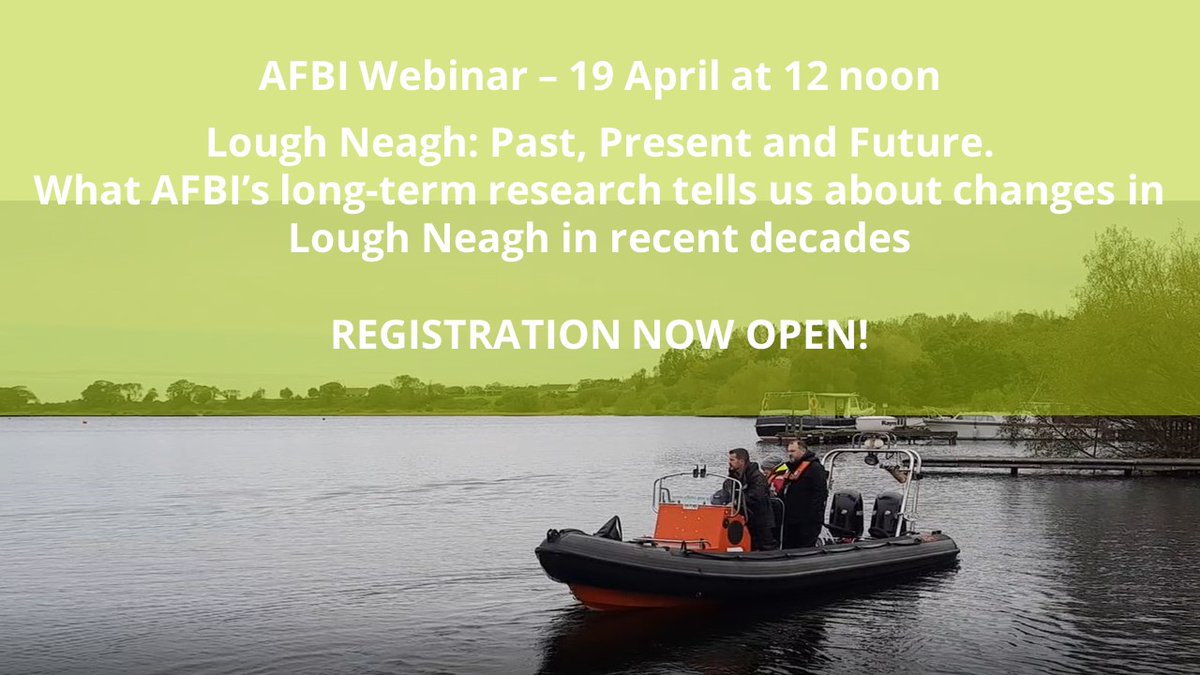 Still time to register for the @afbi_ni Webinar - Lough Neagh: Past, Present and Future.  What AFBI's long-term research tells us about changes in Lough Neagh in recent decades, taking place TOMORROW Friday 19 April  at 12 Noon bit.ly/4aSjDlg
#AFBIScience #AFBIResearch