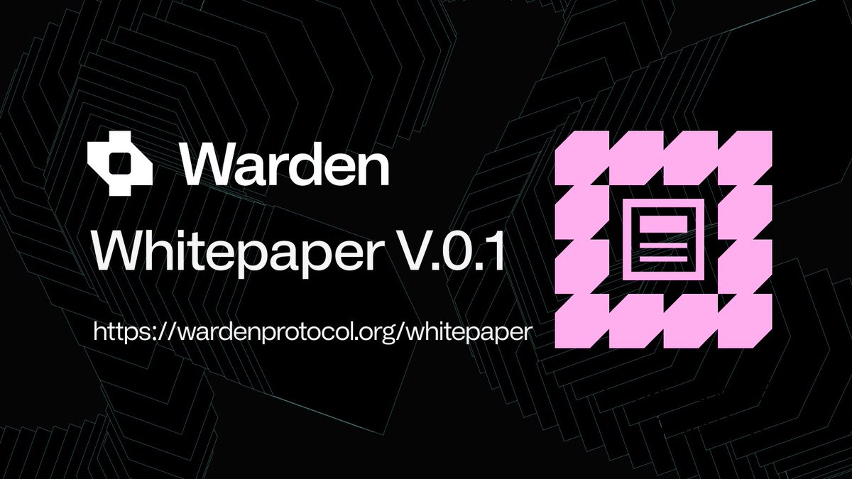 📝 Explore our Whitepaper detailing the vision for Warden Protocol as a modular L1 blockchain infrastructure. Join us in the journey!
📑Read our Whitepaper: docs.wardenprotocol.org/whitepaper