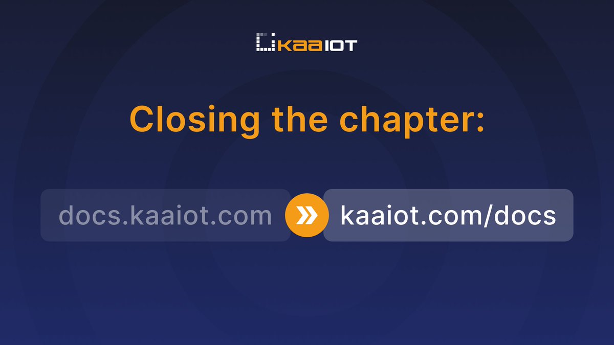 📢 Exciting Update Alert! 🚀 We are migrating our documentation from docs.kaaiot.io🚫 to our new home at kaaiot.com/docs ✅ 💻 This move signifies our commitment to providing a seamless and enhanced experience for our users.