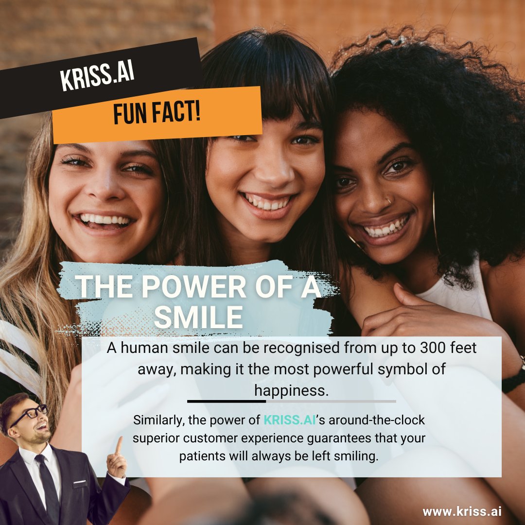 Keep your smile bright and your dental health in check! 😄 Dive into interesting facts and expand your knowledge with KRISS.AI.

#DentalHealth #HealthySmile #FunFacts #DentalCare #KrissAI #OralHealth #Dentistry #ChatbotAI