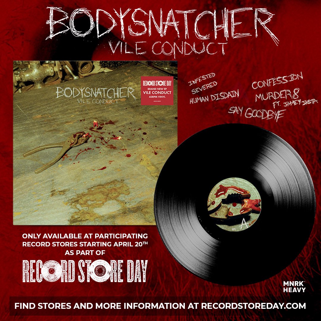 🦷🩸VILE CONDUCT 🩸🦷 @bodysnatcherfl VINYL ONLY AVAILABLE on Record Store Day April 20th 🤘 recordstoreday.com/SpecialRelease…
