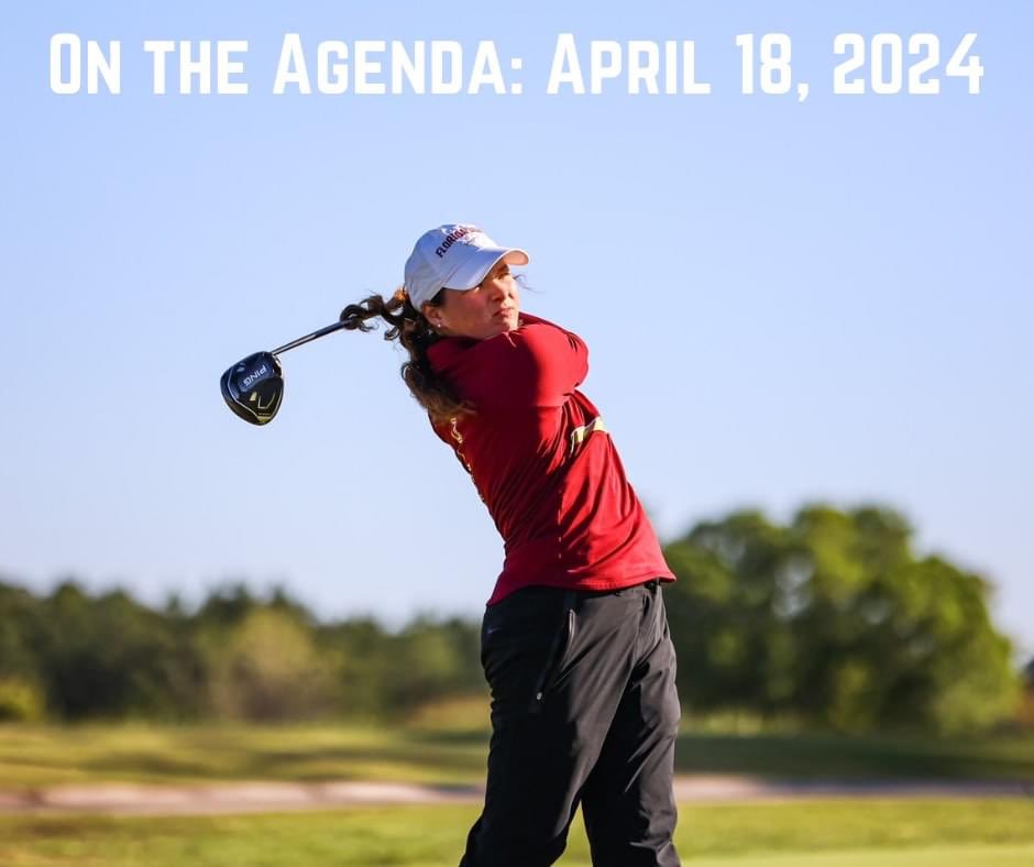 ON THE AGENDA: April 18, 2024 The ACC Tournament gets underway for two Florida State programs today! Women's golf at ACC Championships, All day Men's tennis vs. No. 61 Virginia Tech, 12:30 p.m. ET (ACC Tournament)