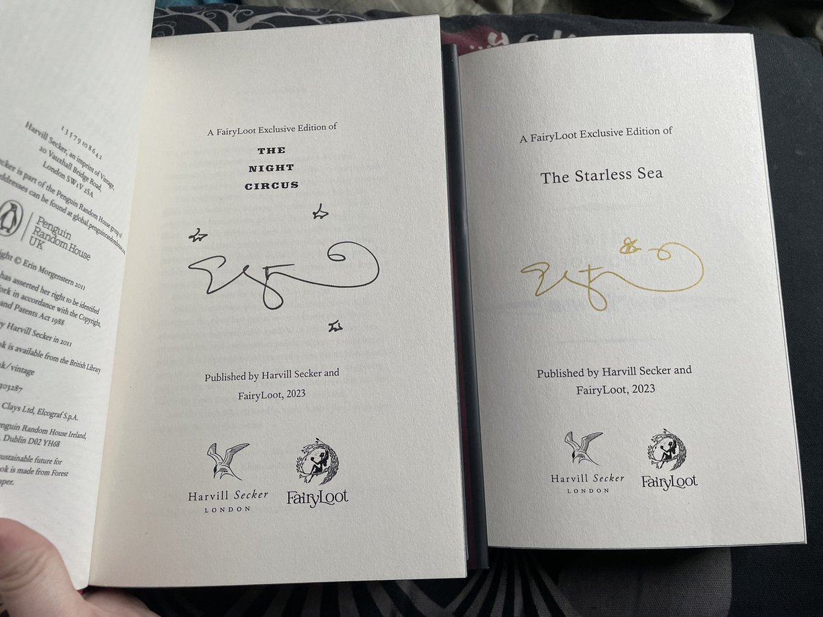 uponbooktrades's tweet photo. Ahhhh! My @FairyLoot editions of The Night Circus and The Starless Sea arrived - look how gorgeous they are!

And they have matching spines 😍😍 #fairyloot https://t.co/tyAnmqyXaj