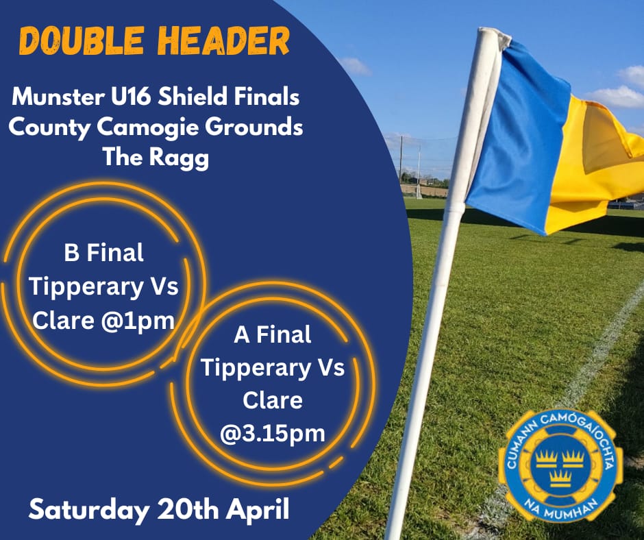 The very best of luck to Ella Frend and Jenna Hackett in their Munster Shield Finals this Saturday. Both matches are at the County Camogie grounds so come along and show your support. 💙💛