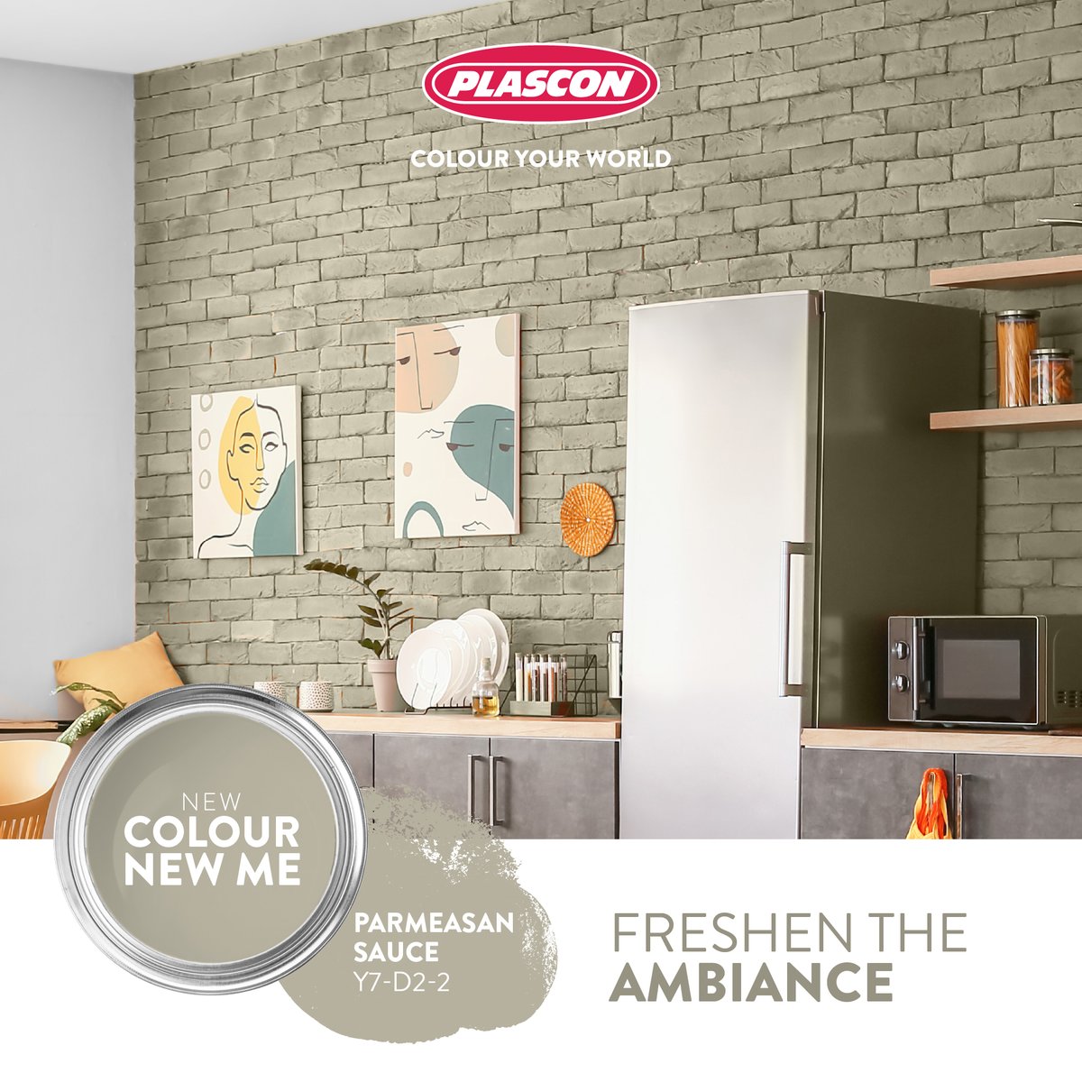 OUT with the old, in with the NEW: PARMESAN SAUCE adds spice to your kitchen, try it. Spot the code? #ColourYourWorld