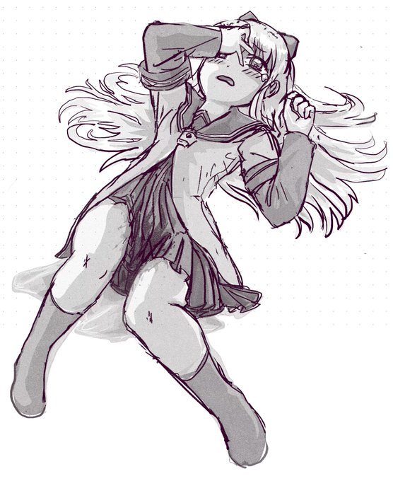 厠まで我慢できなかった京子ちゃん、歳尿京子を描きました 