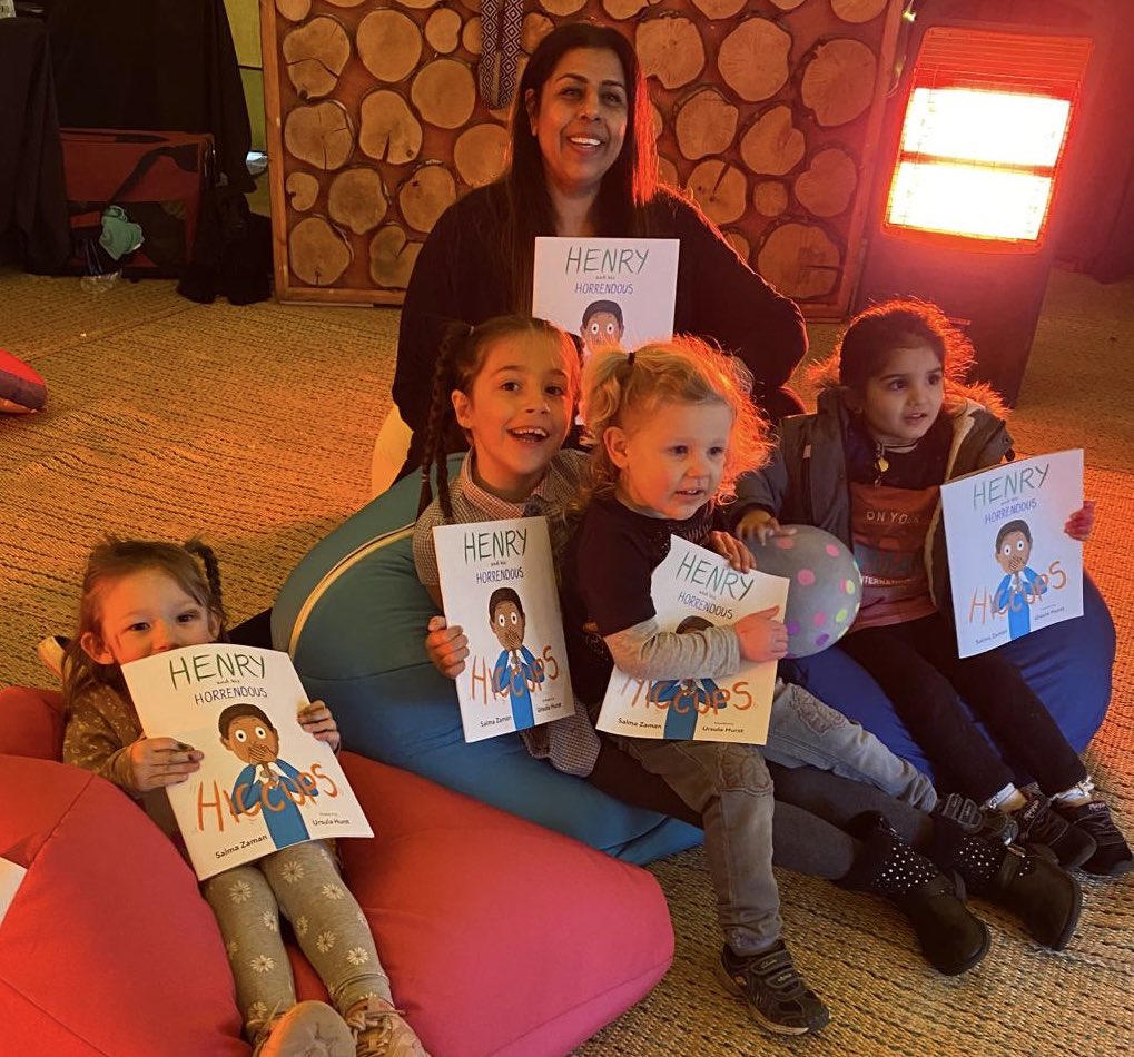 We’re having lots of fun in the festival tipi at the <a href="/theLBT/">Lawrence Batley Theatre</a> for Salma Zaman’s book launch! 😆 we’ve been hearing all about Henry and his Horrendous Hiccups.