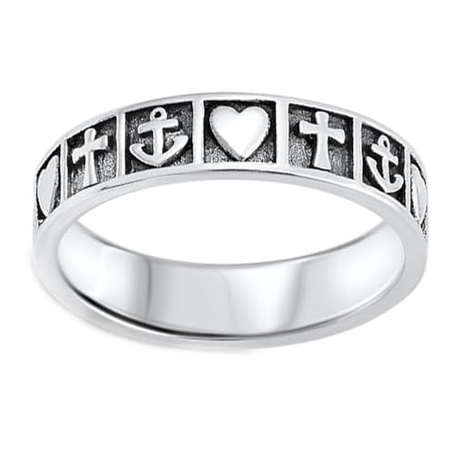 The symbols of faith, hope and love. buff.ly/49wjOSt 

#faithhopelove #silverring #christiangifts #meaningfulgifts #luxsalvejewelry