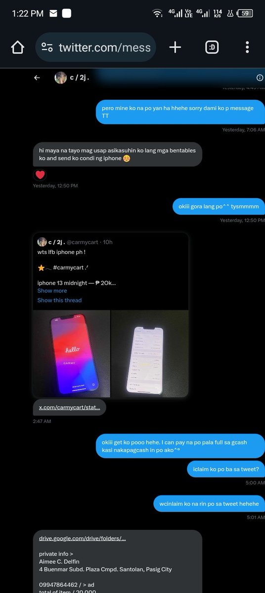 yjhanchns's tweet photo. SCAMMER ❗HELP RT got scammed worth ₱20k and I will not take this down until I get a reply, d ako aasa pero go 

ANNIE D / AIMEE C. DELFIN @/carmycart 
Gcash: 09947864462 / may isang number pa 09*******6550 ganyan lang sa qr

a thread; https://t.co/DdAzeeuk1E