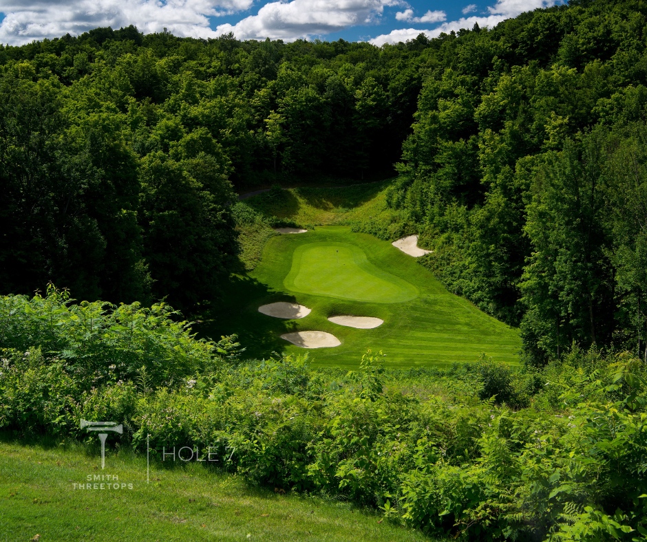 Hole Highlight⛳🔍 Threetops hole 7 is not as easy as Trevino made it look when he hit his million-dollar shot. With a harsh tee-to-green slope and a challenging green, club selection is everything here.
🔗treetops.com/summer/golfing/

#treetopsresort #gaylordmi #golf #threetops