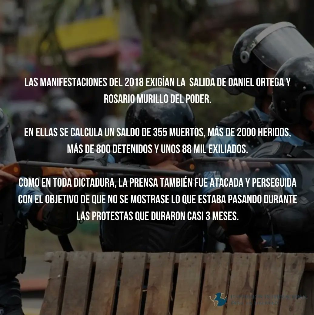 NICARAGUA | Sexto aniversario de las revueltas sociales del 2018 contra la dictadura de Daniel Ortega.