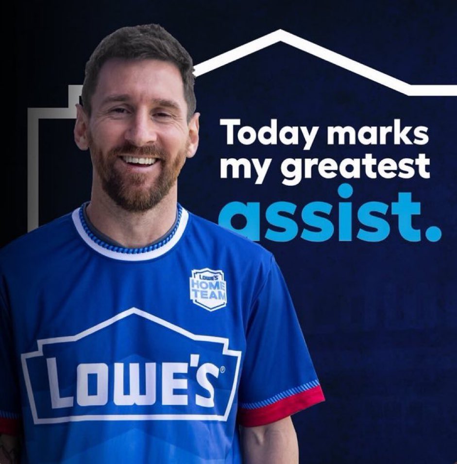 🚨Official: Lowe's is now Lionel Messi's new sponsor ✅

But not only that, the company came with everything: it will sponsor Messi, Inter Miami, MLS and the Copa América 2024. 🔥🐐