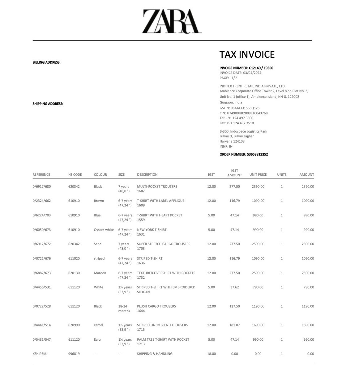 sonalpingle's tweet photo. @ZARA_Care  Extremely disappointed with Zara customer service! Received a wrong order worth half my payment, yet your team insists the warehouse got it right - even with proof provided! Stop misleading customers and making them pay for your mistakes! #Zara https://t.co/OfukEYJWw3