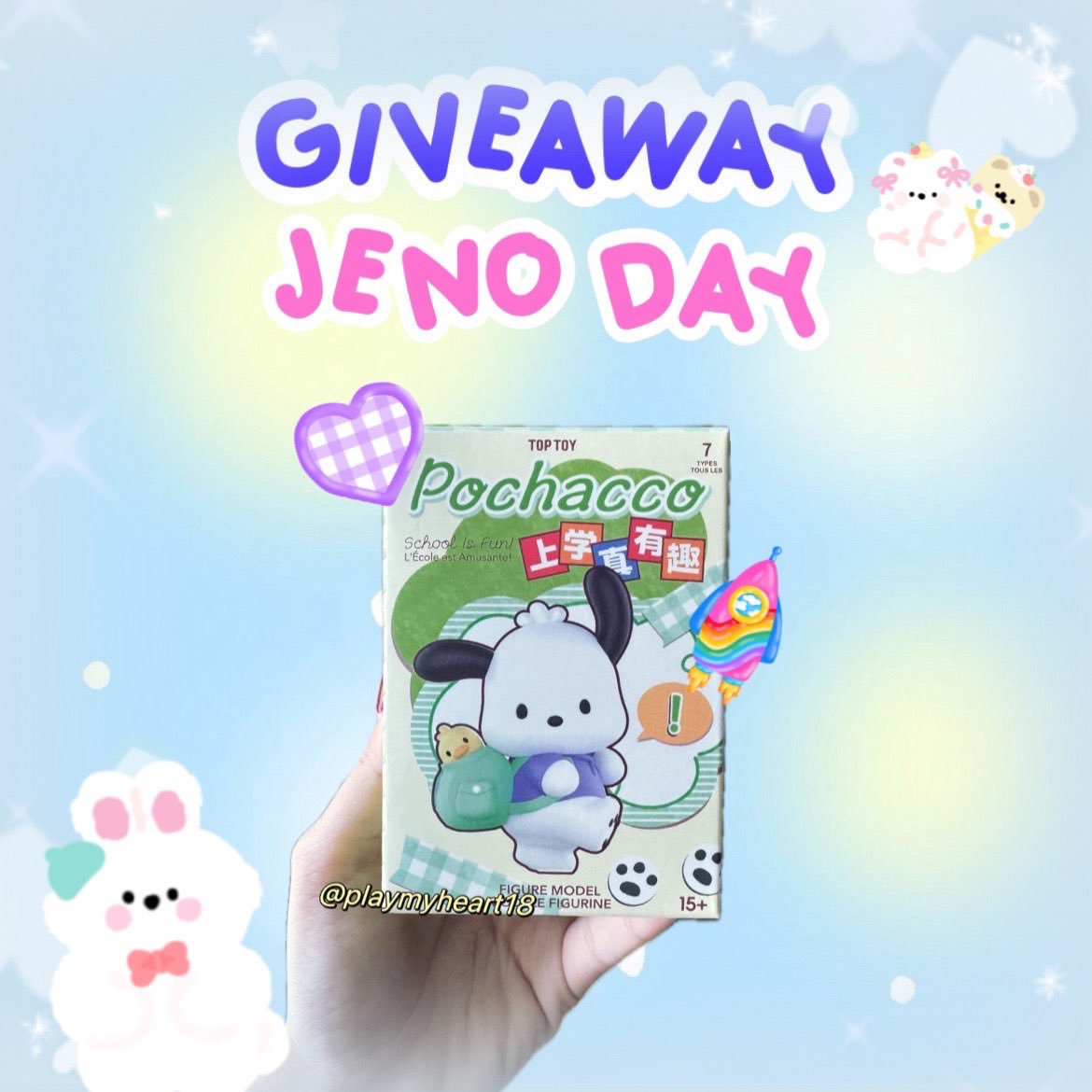 pls kindly rt !

giveaway jeno's day 🐶

เนื่องในโอกาสวันเกิดเรา + เจโน่ ขอแจกกล่องสุ่มโปเชโกะ 1 กล่อง (ชนมหมดㅜㅜ) 
ออกค่าส่งเองนะคะ (ฟลว ส่งฟรี🥰)

สุ่มจากรีทวิต 
ประกาศผล 23/04 

(หากไม่อยากลุ้นสามารถสั่งกล่องสุ่มได้นะคะทางdm หรือทักมาสอบถามได้ค่า😍)  

 #HAPPYJENODAY #JENO