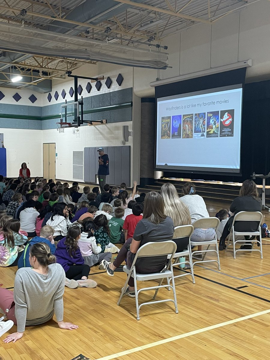 Orion Oaks is still buzzing from Bryan Chick's amazing visit! Third through fifth grade students are inspired to read and write even more thanks to his engaging presentation! @LkOrionSchools