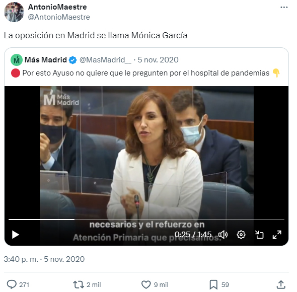 Esperando la crítica de @antoniomaestre a Mónica García por lo de ayer y por lo de hoy. ¿Eso que oigo es un grillo o una rodapaja cruzando el desierto? twitter.com/antoniomaestre…