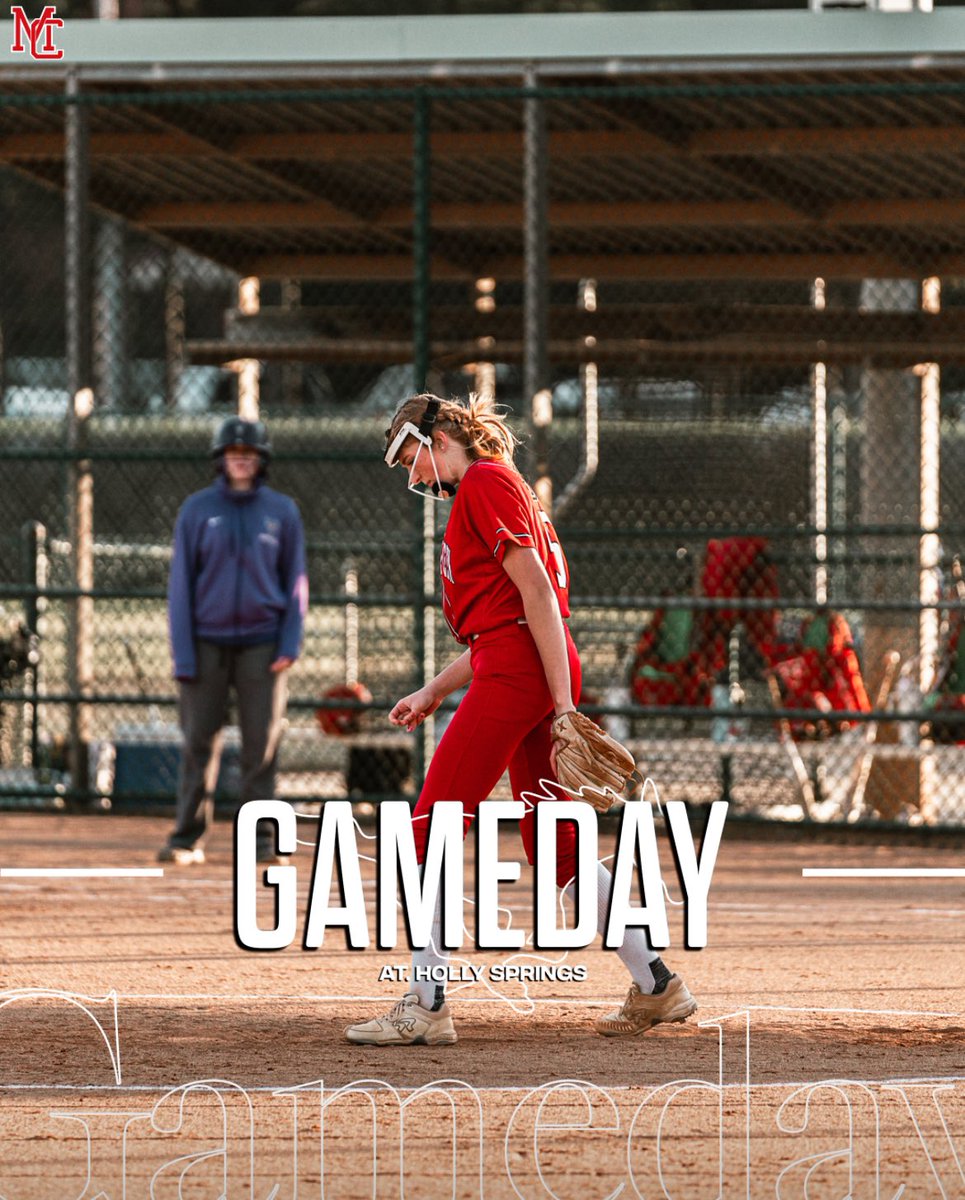 GAMEDAY!!! The Lady Mustangs will be on the road tonight at Holly Springs! First pitch is at 6!🥎