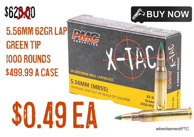 PMC X-TAC 5.56mm 62Gr LAP Ammunition 1000 Rounds $0.49 Each ($499.99 a case) dlvr.it/T5gtKb