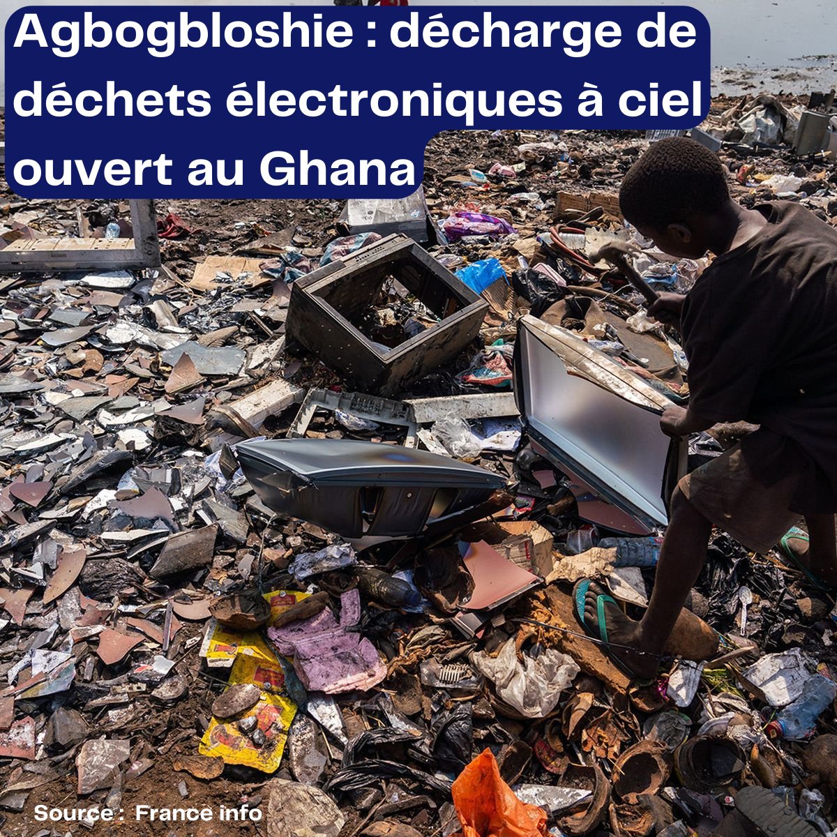 🚨 #AlarmeÉcologique à Agbogbloshie, Ghana – une avalanche de déchets électroniques depuis des décennies. Autrefois terre d'espoir, aujourd'hui symbole d'un désastre écologique. 🌍
#DEEE #Recyclage #Agbogbloshie