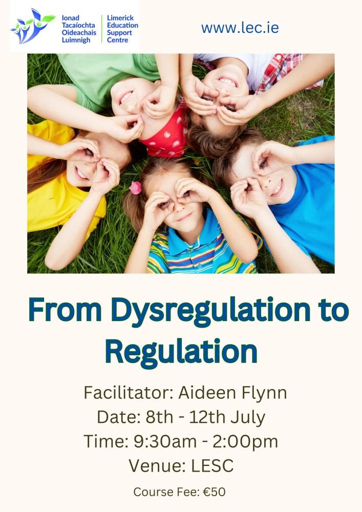 Summer Course 🌞From Dysregulation to Regulation - Helping the Overwhelmed child find their Calm in the School Environment with @aidfly 📅8th of July to 12th of July inclusive ⏰9:30am to 2pm Book here➡️buff.ly/4474QRy