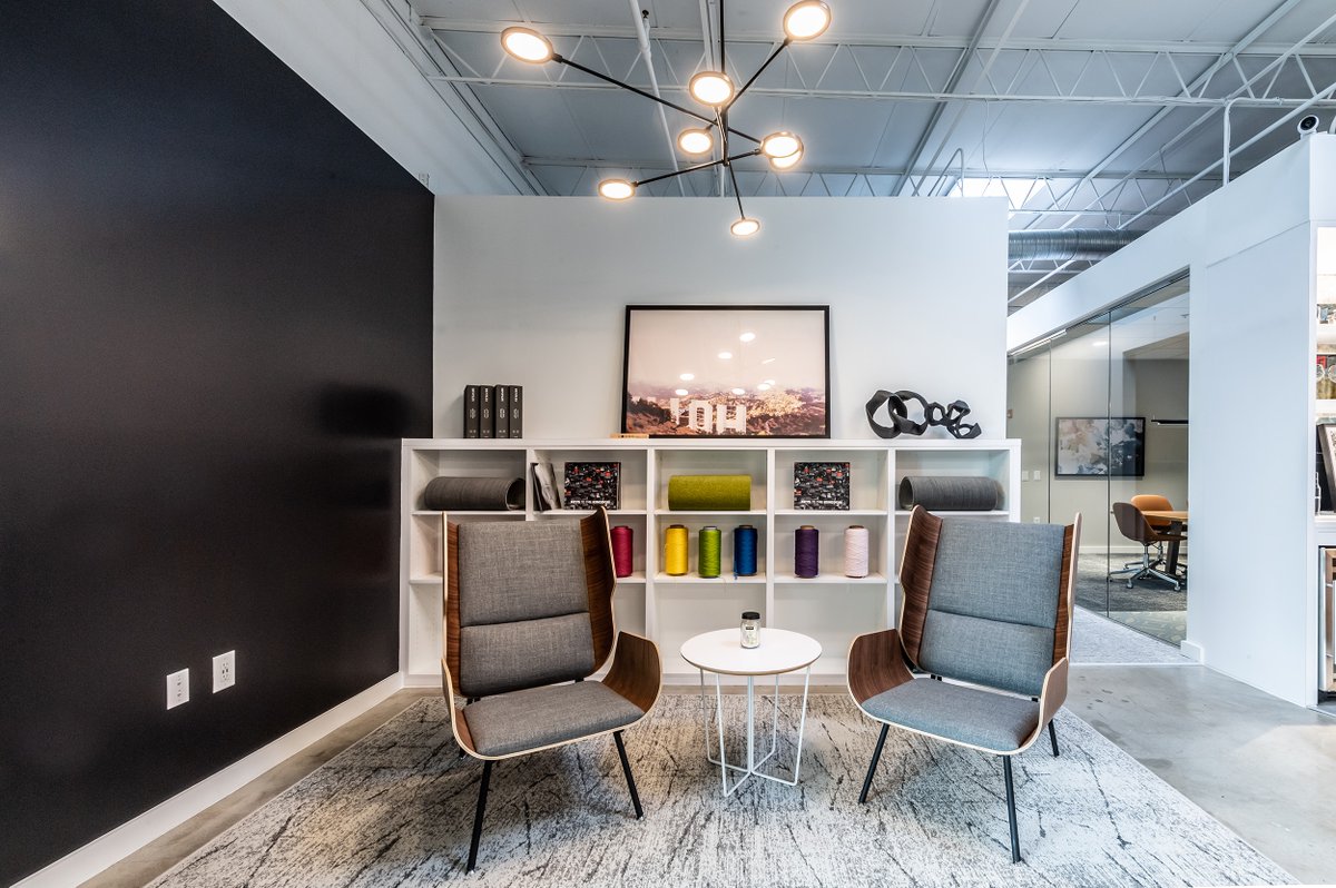 PlanInteriors's tweet photo. We recently completed a redesign project for Bentley Mills, a commercial carpet industry leader that is committed to sustainability and luxury. Check out our portfolio to learn more about how their new Atlanta space turned out: https://t.co/4nhEwLXBT9 https://t.co/xecDdPC16y
