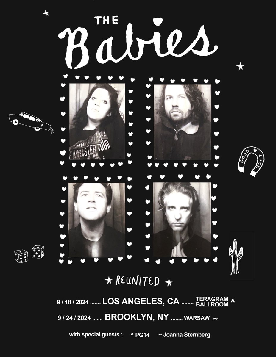 Kevin Morby (@kevinmorby) on Twitter photo THE BABIES 2024: Playing shows in Los Angeles and New York this September. No new music, and no further plans at this time - just these two shows on either American coast. Tickets on sale tomorrow at 10 AM local π·! Poster by <a href="/anna_st_louis/">Anna St. Louis</a>
Tix: kevinmorby.com/tour THE BABIES 2024: Playing shows in Los Angeles and New York this September. No new music, and no further plans at this time - just these two shows on either American coast. Tickets on sale tomorrow at 10 AM local π·! Poster by <a href="/anna_st_louis/">Anna St. Louis</a>
Tix: kevinmorby.com/tour