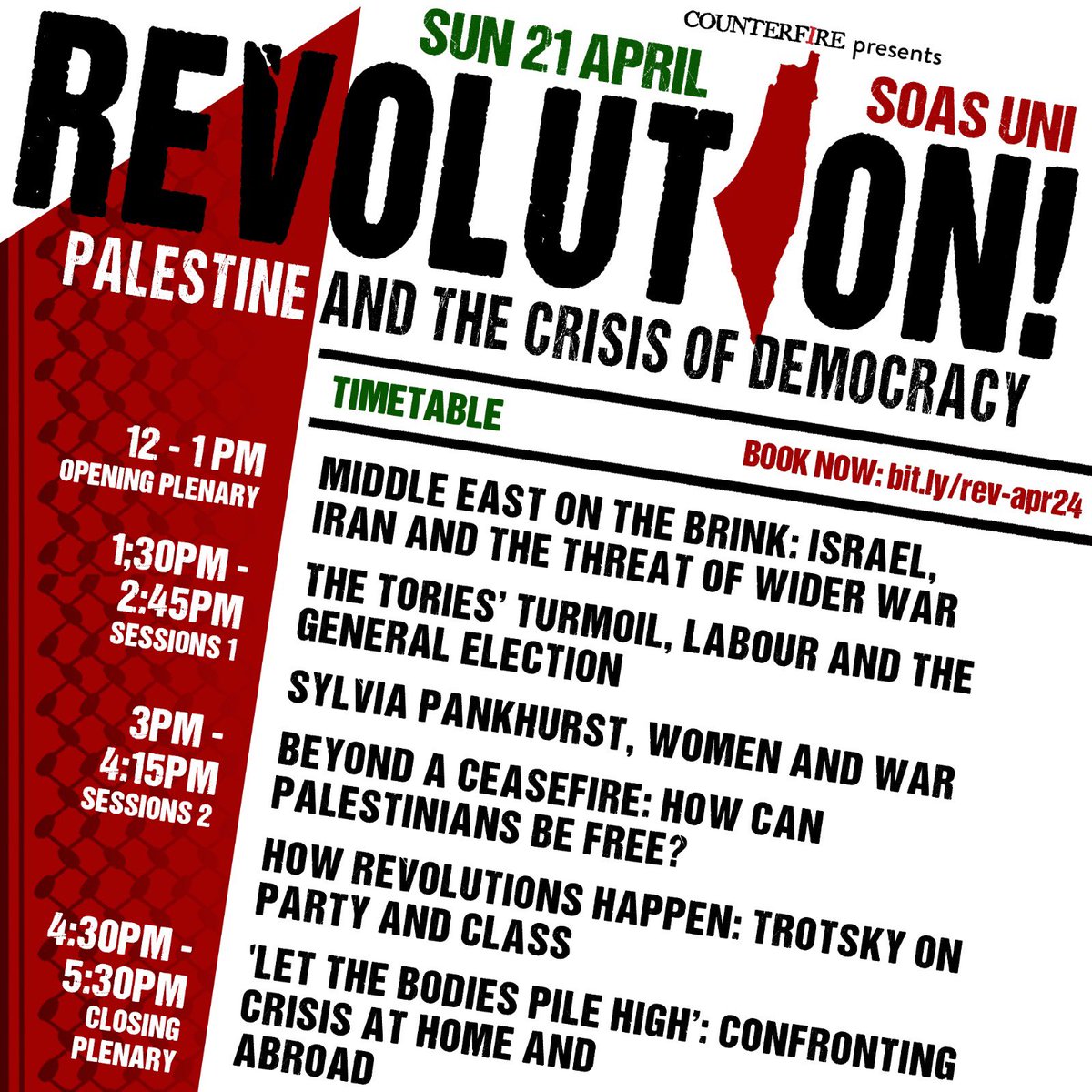 Just out! timetable for Revolution! Tickets selling fast, book online here now eventbrite.co.uk/e/revolution-p…