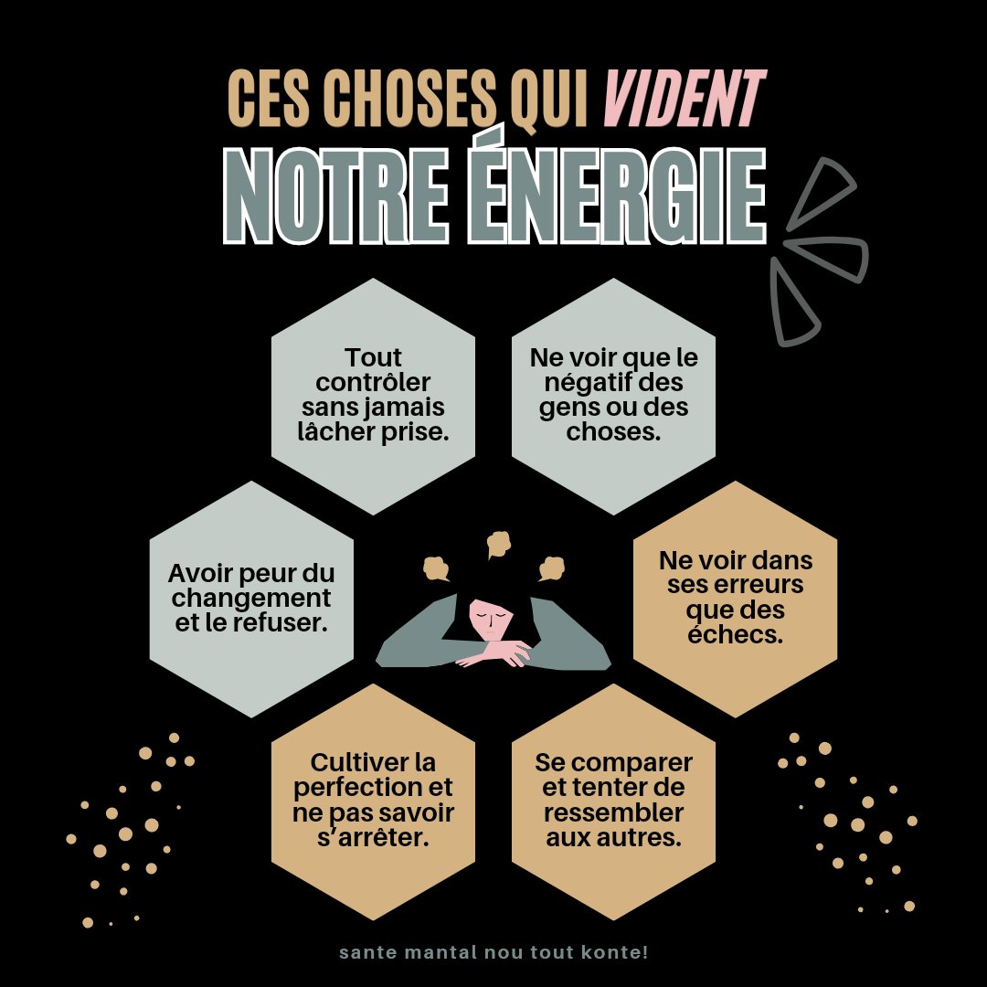 BurghartPierre's tweet photo. Évitons de nous vider de notre énergie!
#santémentale https://t.co/xRTxTG60jY