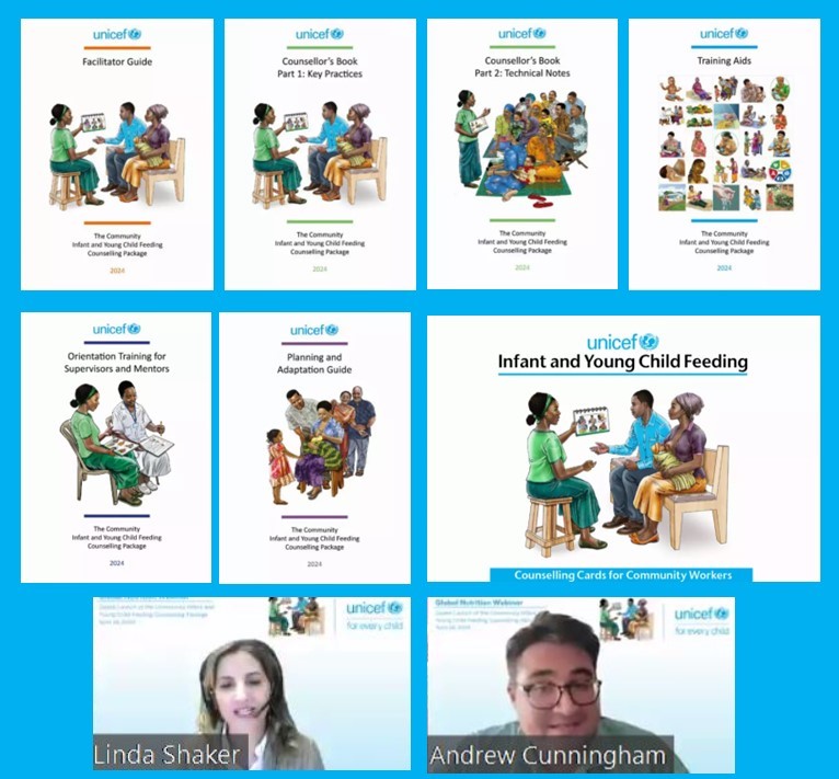 The Updated cIYCF Counselling Package was launched earlier this week by @UNICEF 👉It aims to equip community health workers to support recommended breastfeeding & complementary feeding practices for children 0 to 24 months 👉It was pretested in 🇹🇿 & 🇳🇬 & is ready for adaptation