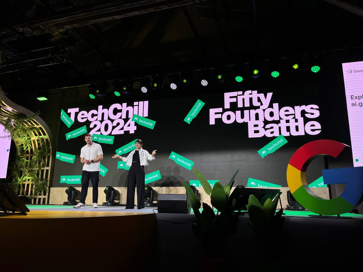 And that's a wrap for the Fifty Founders Battle at the #TechChill2024 Founders Stage by @Google ! We mee the finalists tomorrow! 🚀