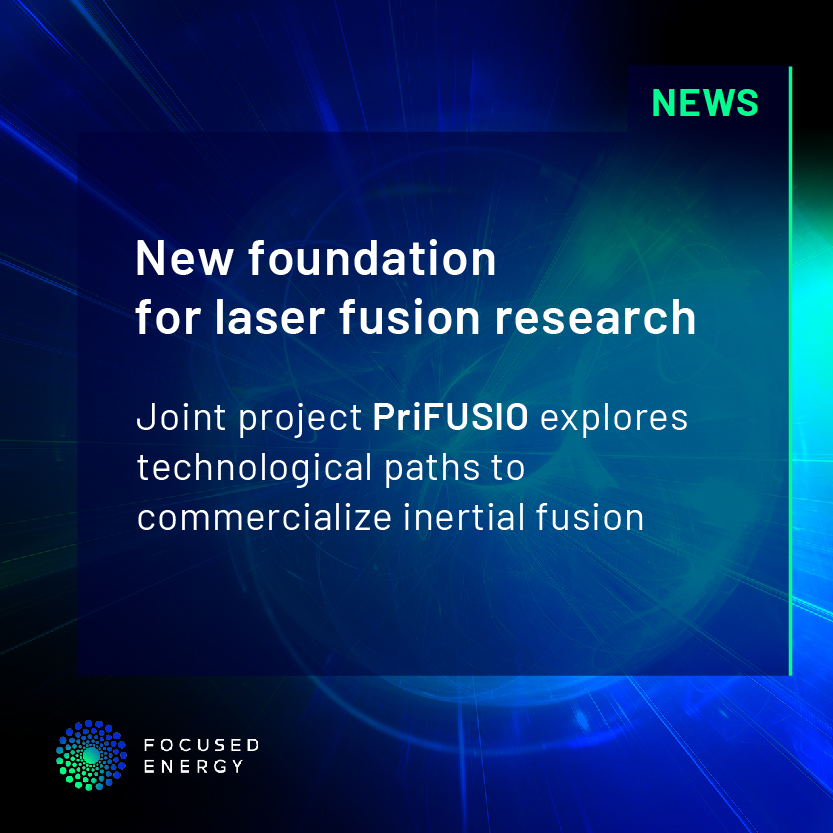 We are part of PriFUSIO. The 18 Mio. EUR @BMBF_Bund funding project of 7 industrial partners + 3 research institutes is focused on developing key technologies essential for #fusion power plants. @MarvelFusion @SCHOTT_AG @Heraeus @LayerTec @TRUMPF_News @Fraunhofer_IOF