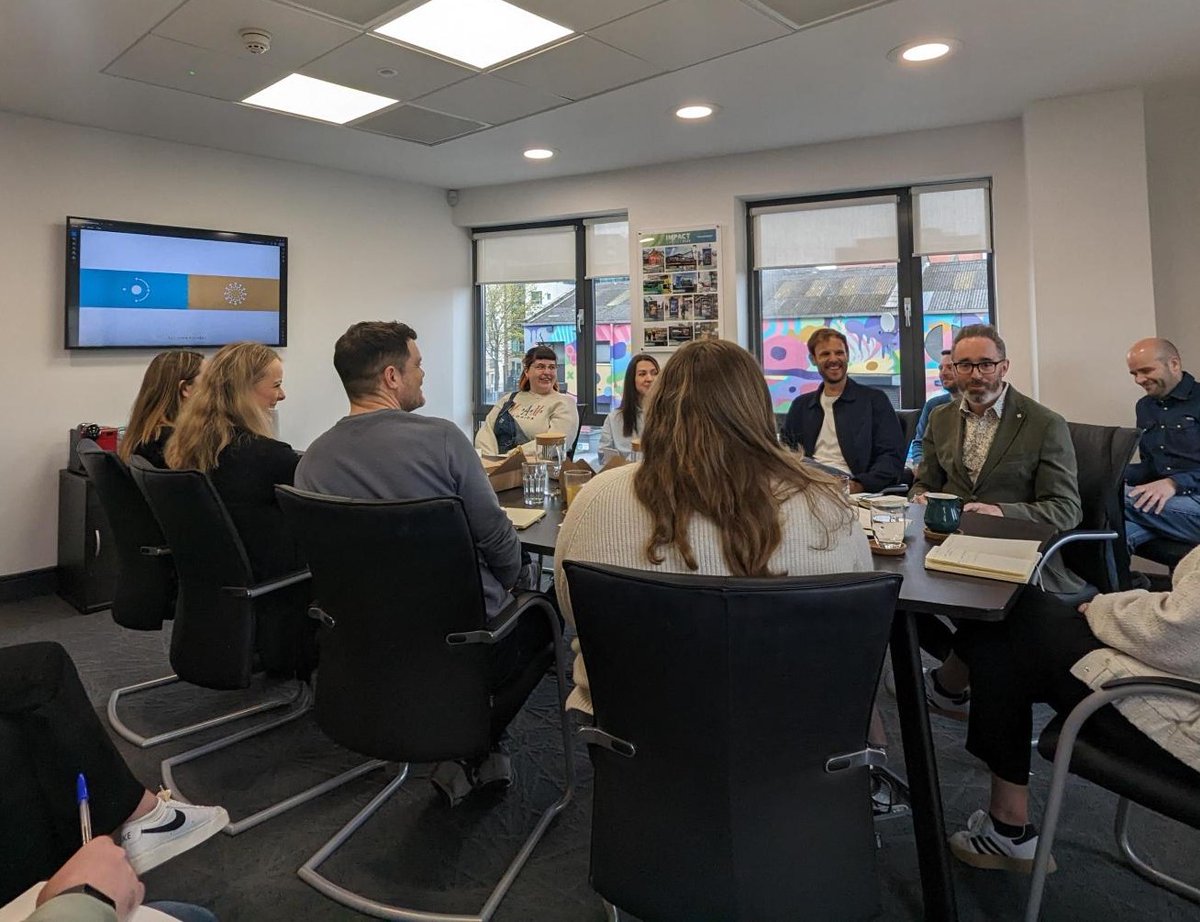 We were happy to welcome Callum and Geoff from @orb_ie to PML Group HQ this morning for a catchup as they presented their offerings for 2024 over a few tasty treats and a cuppa! 🍵 #BeMoreNow #Partnerships #InPerson