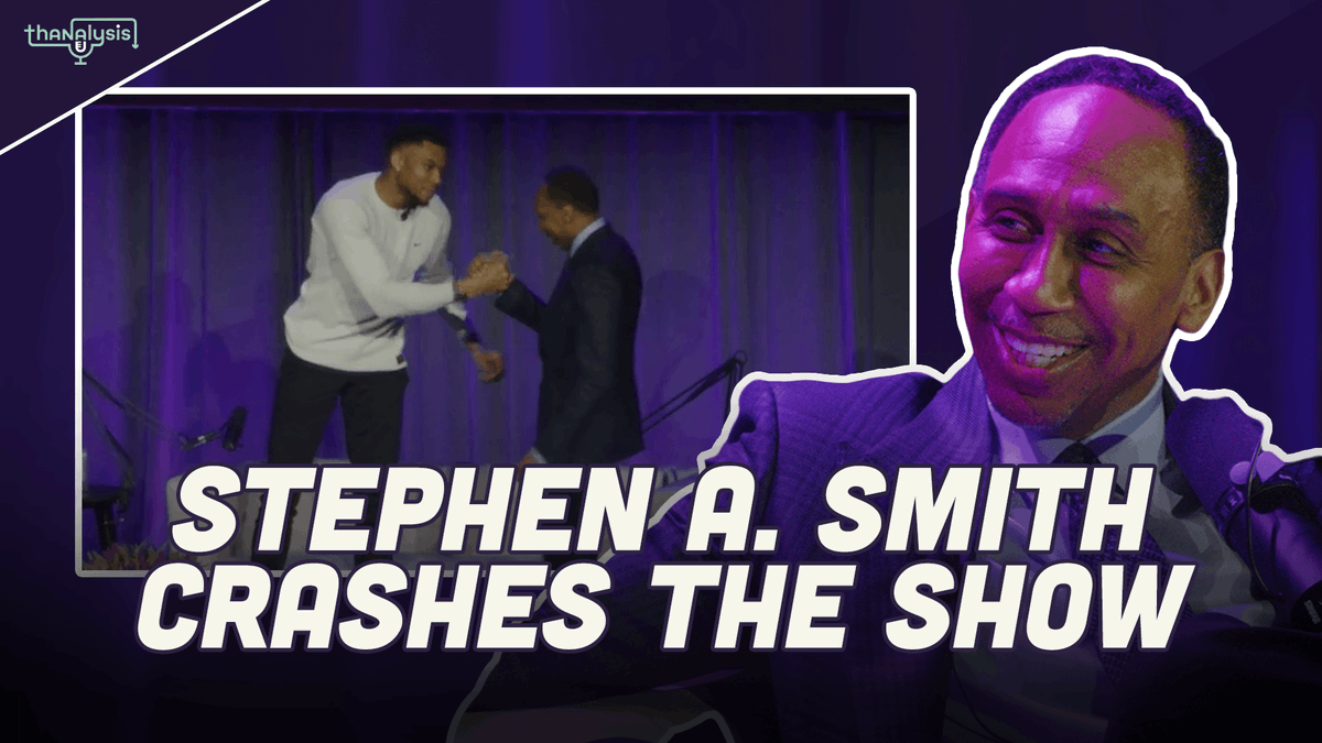 Remember that time @stephenasmith surprised @Giannis_An34 on-stage in front of a live audience in #Milwaukee? Thanalysis LIVE with @Thanasis_ante43 is available now! youtube.com/watch?v=ZDEto5…