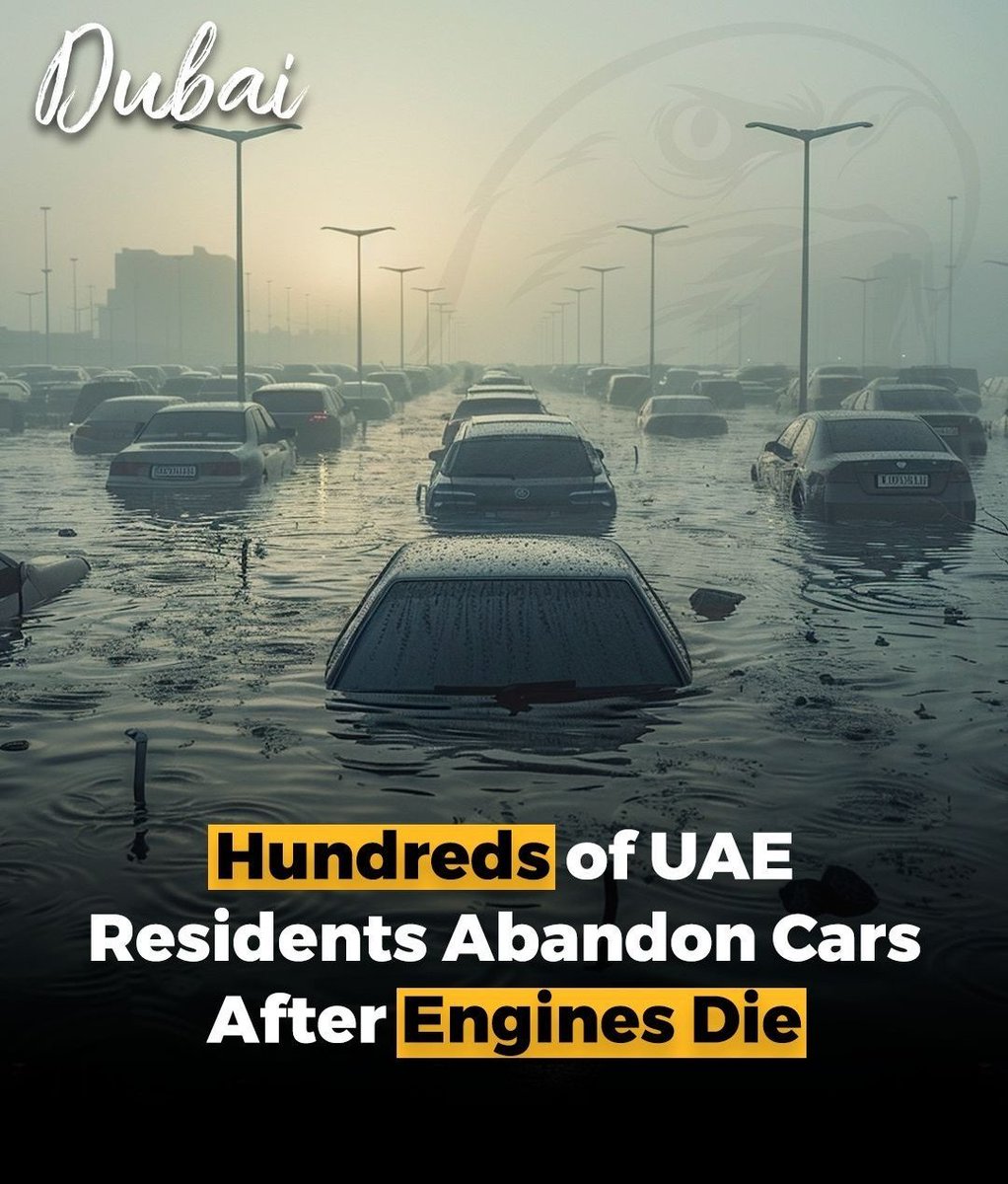 Heavy rains inundated the UAE, forcing many residents to abandon their cars due to flooding, individuals faced a difficult choice between prioritizing their safety or clinging to their vehicles. #DubaiFlooding #dubairain