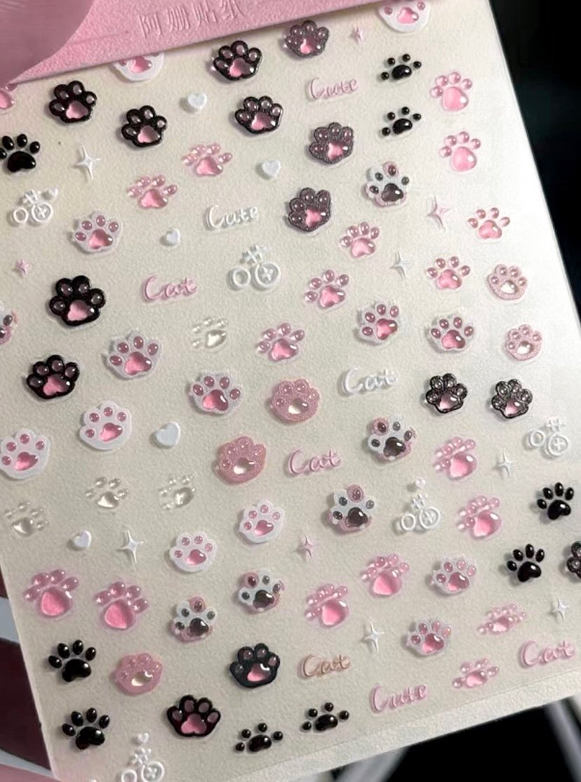 kitty paws stickers