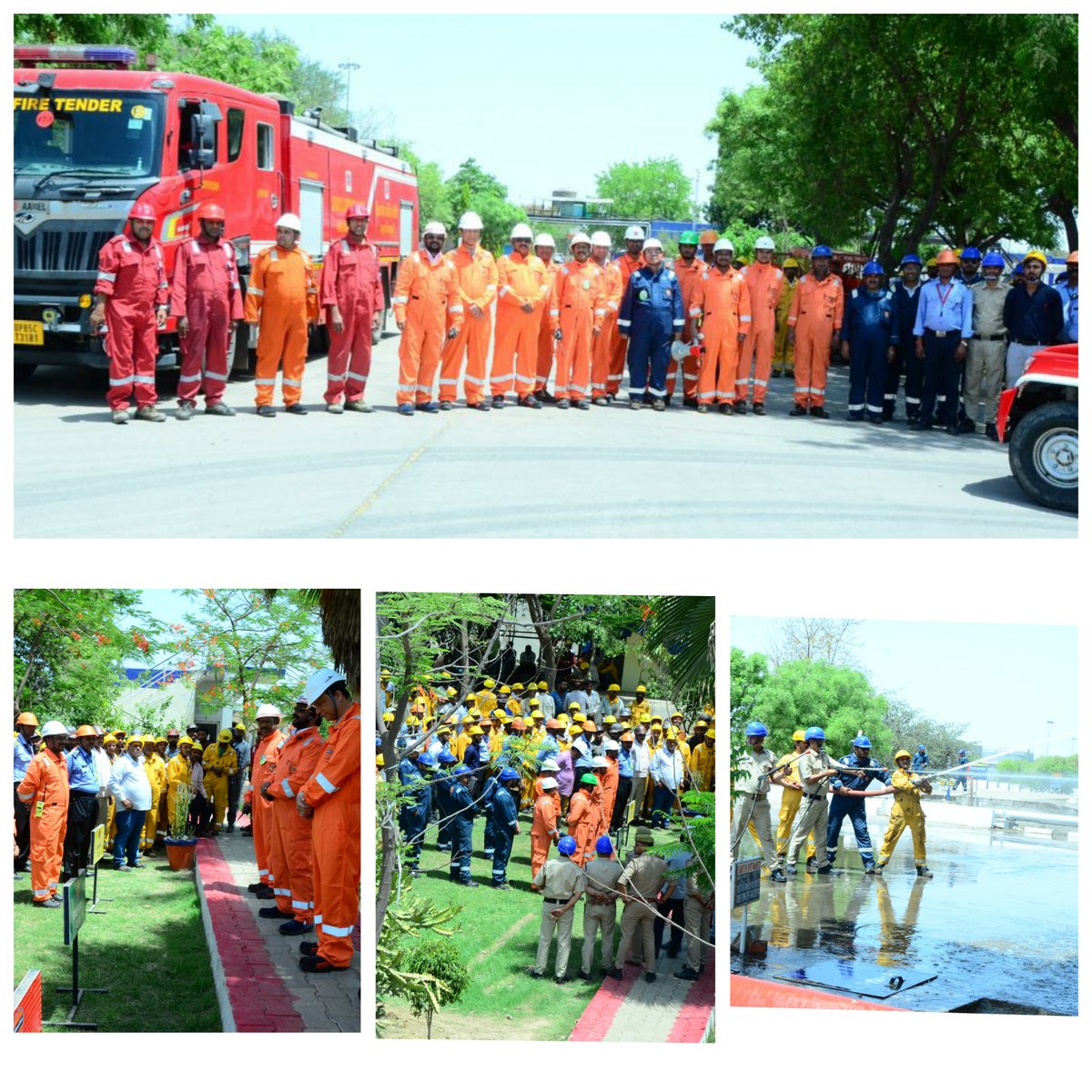 IOCMathuraBP's tweet photo. Mock fire drill involving Local administration and mutual aid members carried out today at Mathura Bottling Plant under Guidance of Shri Anil Sarin, (ED- Security &amp; HSE,CO) &amp; under supervision of Shri Pradip Sutradhar, DGM(P). @IndianOilcl @HemantIoc @DirMktg_iocl @ChairmanIOCL . https://t.co/ZkFBhNCMN0